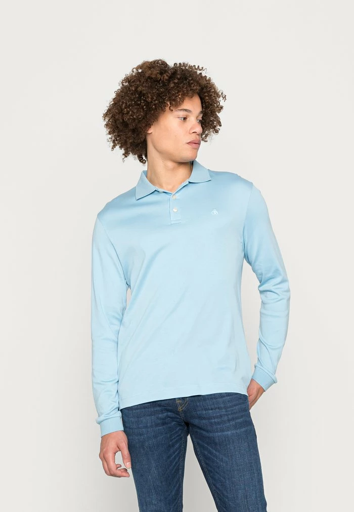 Scotch & Soda CLEAN INTERLOCK LONG SLEEVED - Polo - Fifties Blue 1 Scotch & Soda CLEAN INTERLOCK LONG SLEEVED - Polo - Fifties Blue