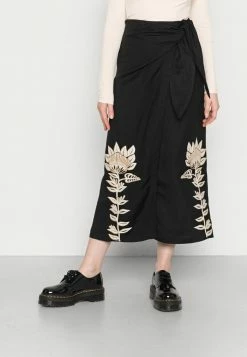 Scotch & Soda MIDI LENGTH SKIRT - Jupe Crayon - Black