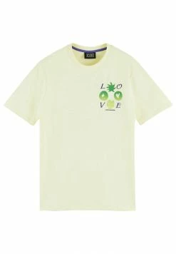 Scotch & Soda T-shirt Imprimé - Highlight Yellow -Scotch & Soda Soldes 9f335333535c4863a55b006a32486092