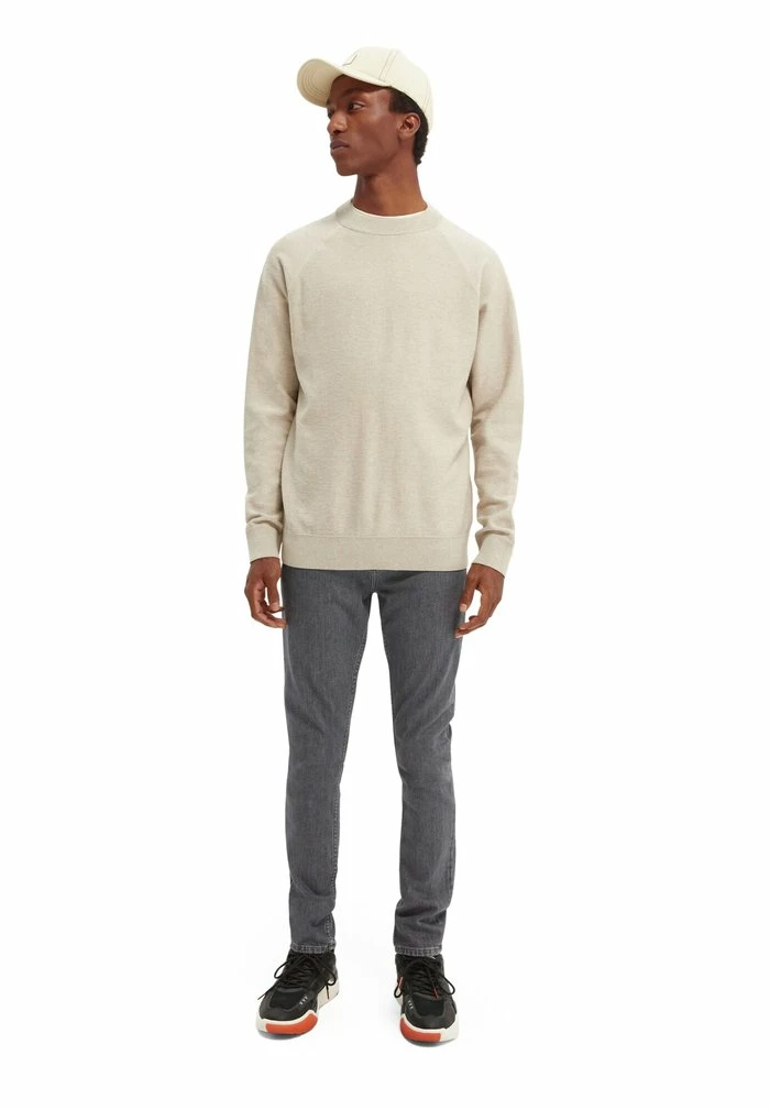 Scotch & Soda RAGLAN SLEEVE - Pullover - Stone Melange 2 Scotch & Soda RAGLAN SLEEVE - Pullover - Stone Melange – Image 2