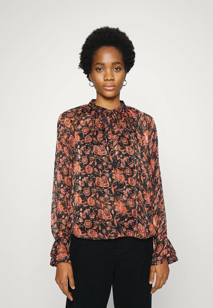 Scotch & Soda SHEER RECYCLED RUFFLE - Blouse - Red 1 Scotch & Soda SHEER RECYCLED RUFFLE - Blouse - Red