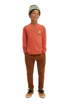 Scotch & Soda LONG SLEEVED ARTWORK - T-shirt à Manches Longues - Red Earth