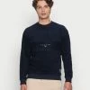 Scotch & Soda CUT AND SEWN BRUSHED FELPA CREWNECK - Sweatshirt - Denim Blue