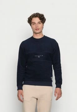 Scotch & Soda CUT AND SEWN BRUSHED FELPA CREWNECK - Sweatshirt - Denim Blue