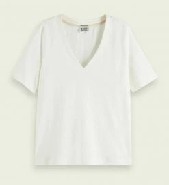 Scotch & Soda CLASSIC - T-shirt Basique - Off White -Scotch & Soda Soldes a273acbaa7bc40898622ad4addba66a2
