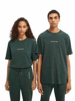 Scotch & Soda UNISEX GRAPHIC LOGO - T-shirt Basique - Dark Green