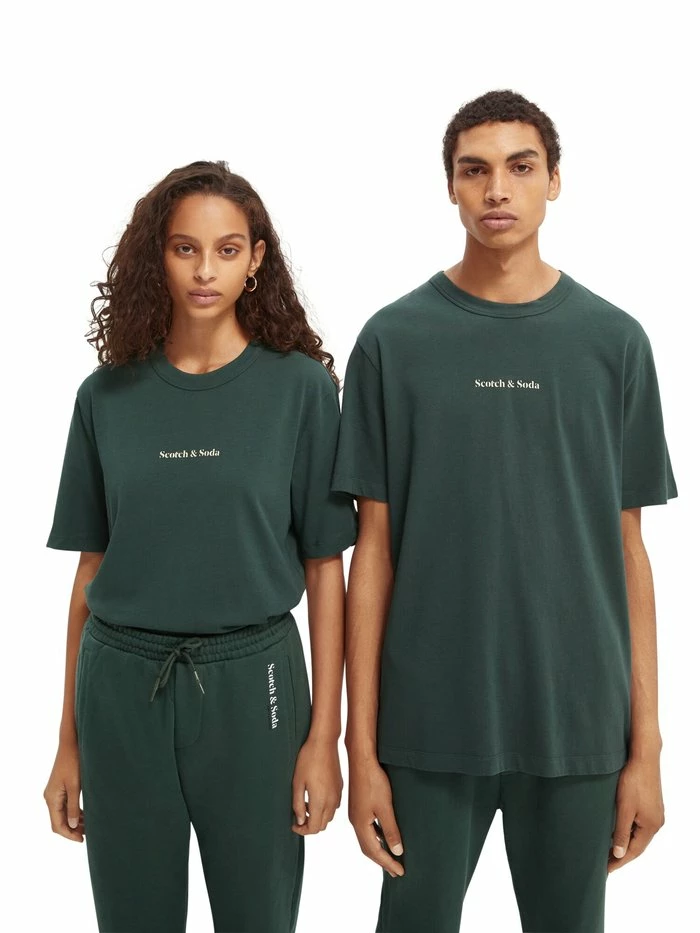 Scotch & Soda UNISEX GRAPHIC LOGO - T-shirt Basique - Dark Green 1 Scotch & Soda UNISEX GRAPHIC LOGO - T-shirt Basique - Dark Green