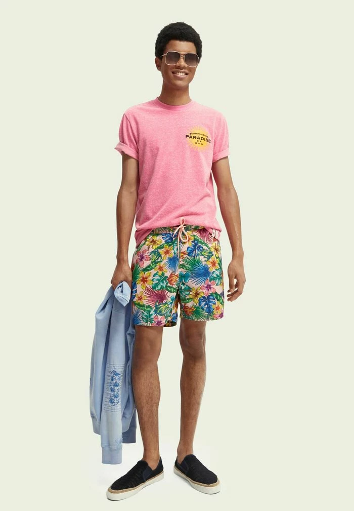 Scotch & Soda GRAPHIC - T-shirt Imprimé - Magenta Melange 2 Scotch & Soda GRAPHIC - T-shirt Imprimé - Magenta Melange – Image 2