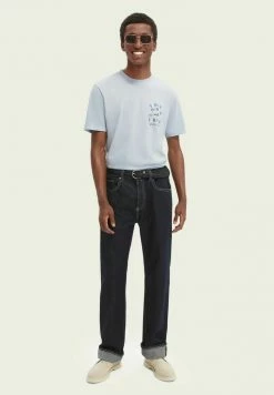 Scotch & Soda REGULAR FIT ARTWORK - T-shirt Imprimé - Dream Blue