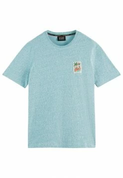 Scotch & Soda REGULAR FIT - T-shirt Imprimé - Pool Melange -Scotch & Soda Soldes a511642ab22a4101830418763548e6af