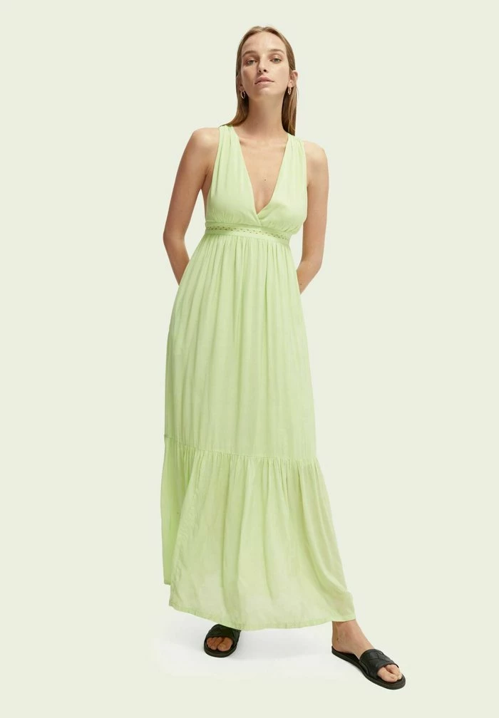 Scotch & Soda Robe Longue - Lime 2 Scotch & Soda Robe Longue - Lime – Image 2