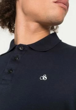 Scotch & Soda CLEAN INTERLOCK LONG SLEEVED - Polo - Night -Scotch & Soda Soldes a7d27130925d4cc6aca9f8cb2f39c620