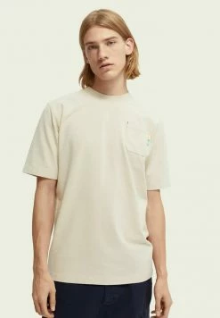 Scotch & Soda WASHED - T-shirt Imprimé - White Sand