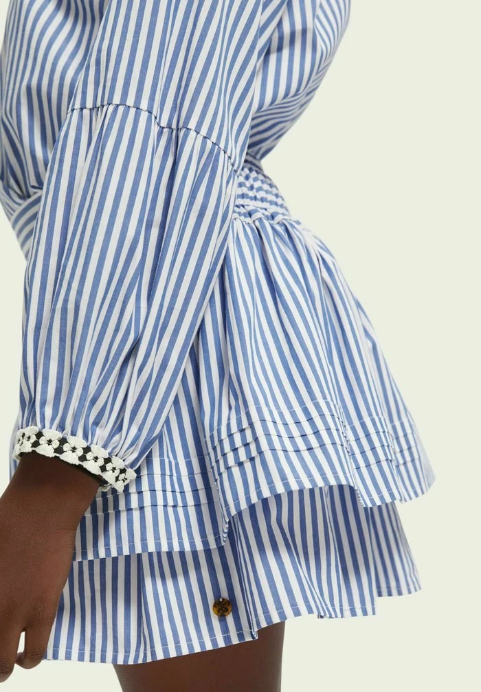 Scotch & Soda YARN-DYED - Jupe Plissée - Blue 5 Scotch & Soda YARN-DYED - Jupe Plissée - Blue – Image 5