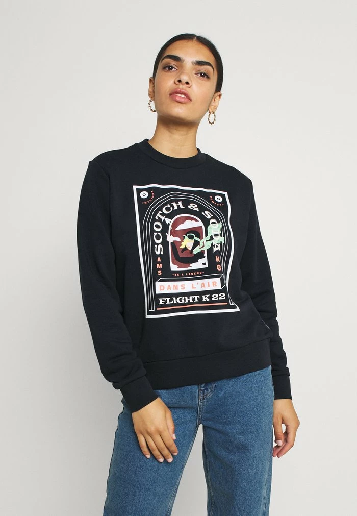 Scotch & Soda RELAXED FIT CREW NECK - Sweatshirt - Night 1 Scotch & Soda RELAXED FIT CREW NECK - Sweatshirt - Night