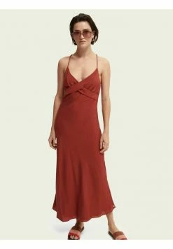Scotch & Soda CROSS STRAP - Robe De Soirée - Red Clay -Scotch & Soda Soldes ac54af7c1feb4b7c91c4aa2adfcf6835