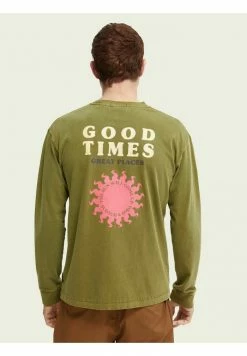 Scotch & Soda LONG SLEEVED - T-shirt à Manches Longues - Lizard -Scotch & Soda Soldes acfbcb94e3dc4e60b35b7fbf548b15c0
