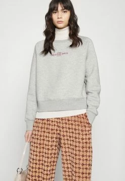 Scotch & Soda RAGLAN CREWNECK WITH GRAPHIC - Sweatshirt - Grey Melange