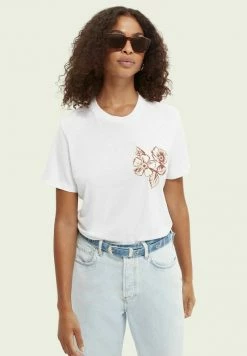 Scotch & Soda RELAXED-FIT - T-shirt Imprimé - White