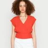 Scotch & Soda V NECK WRAP OVER - Blouse - Poppy