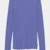 Scotch & Soda LONG-SLEEVED RUFFLE - T-shirt à Manches Longues - Cornflower