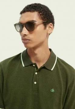 Scotch & Soda Polo - Utility Green Melange -Scotch & Soda Soldes aedf9b8092294db6876a9992377e8120