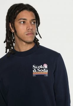 Scotch & Soda LOGO ARTWORK FELPA - Sweatshirt - Dark Blue -Scotch & Soda Soldes af7832f32865400db5ee490f0c74896f