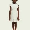 Scotch & Soda OPEN BACK BRODERY - Robe De Jour - White