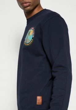 Scotch & Soda SEASONAL LOGO ARTWORK CREWNECK - Sweatshirt - Navy -Scotch & Soda Soldes b14e2b04ce5341b89ab5ac819878d568