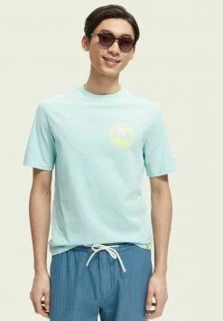 Scotch & Soda GRAPHIC - T-shirt Basique - Seafoam