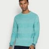 Scotch & Soda STRUCTURED BLEND CREWNECK - Pullover - Seafoam Melange