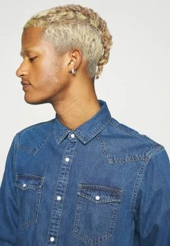 Scotch & Soda Chemise - Washed Indigo -Scotch & Soda Soldes b1db24c60fbd4129b4709100efe25fa5