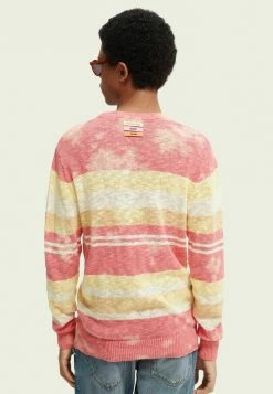 Scotch & Soda STRIPED SWEATER WITH BLEACH TIE-DYE - Pullover - Combo A -Scotch & Soda Soldes b1e180bf6303421b9eca476ae2d64a5c