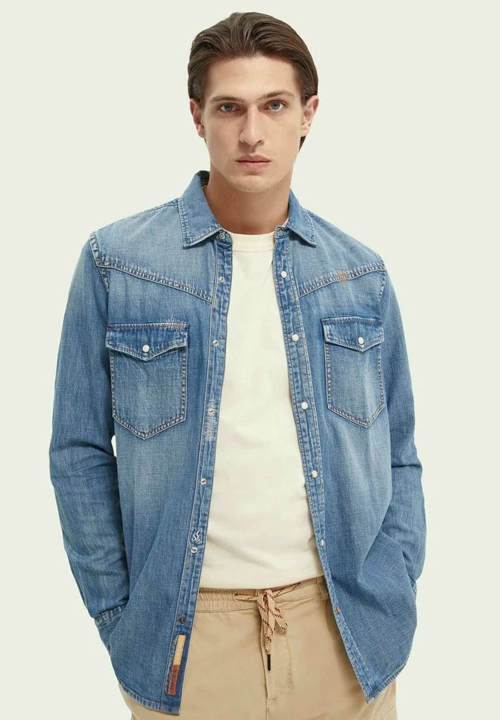 Scotch & Soda Chemise - Washed Indigo 1 Scotch & Soda Chemise - Washed Indigo