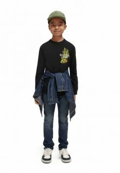 Scotch & Soda ARTWORK LONG SLEEVED - T-shirt à Manches Longues - Black