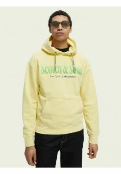 Scotch & Soda COLOURFUL ARTWORK HOODED - Sweatshirt - Yellow
