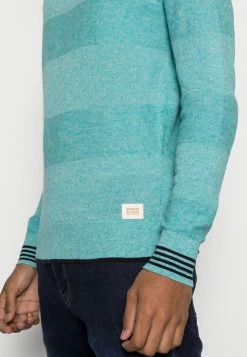 Scotch & Soda STRUCTURED BLEND CREWNECK - Pullover - Seafoam Melange -Scotch & Soda Soldes b3c68d6a2a474e4a8ed405f6d2ce2f65