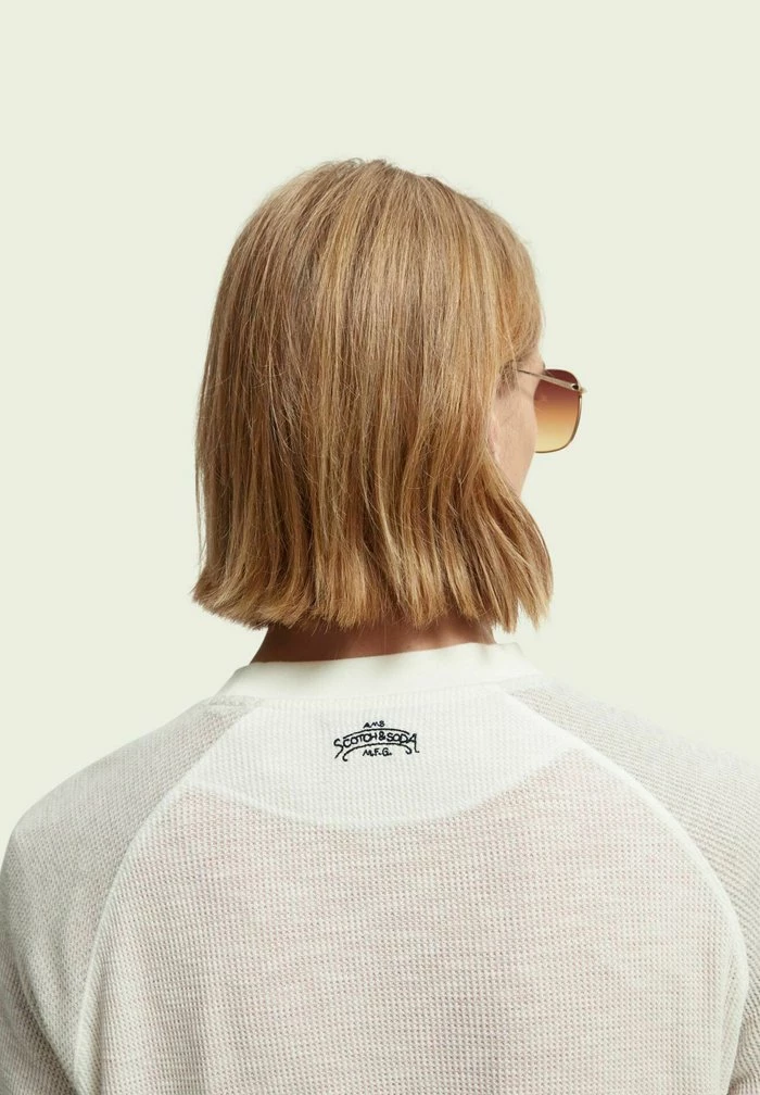 Scotch & Soda WAFFLE - T-shirt à Manches Longues - Grey 4 Scotch & Soda WAFFLE - T-shirt à Manches Longues - Grey – Image 4