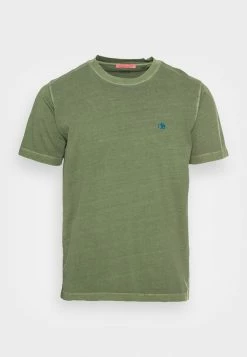 Scotch & Soda GARMENT DYED CREWNECK TEE WITH EMBROIDERY LOGO - T-shirt Basique - Army -Scotch & Soda Soldes b53680dcd466451e92d7dfac01769f66
