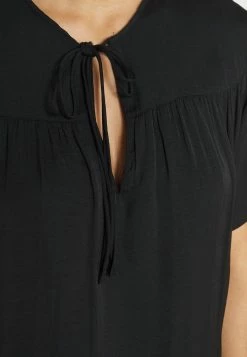 Scotch & Soda DRAPEY SHORT SLEEVE - Blouse - Black -Scotch & Soda Soldes b551a44b2b494fb280c9e6b5dc695ff8