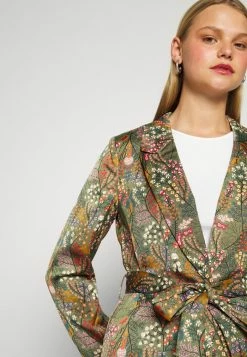 Scotch & Soda PRINTED BELTED SINGLE BREASTED - Blazer - Mottled Olive -Scotch & Soda Soldes b57a18e2b2a64c4b8b9a546423ae85a0