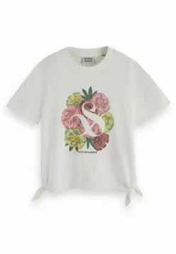 Scotch & Soda KNOTTED - T-shirt Imprimé - Off White