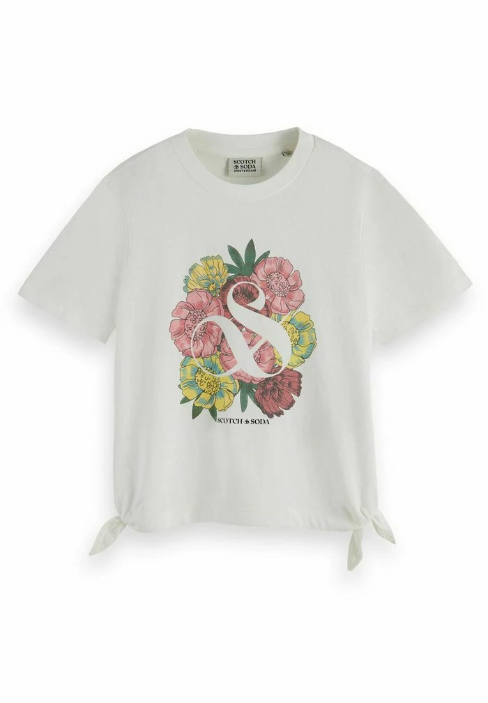Scotch & Soda KNOTTED - T-shirt Imprimé - Off White 1 Scotch & Soda KNOTTED - T-shirt Imprimé - Off White