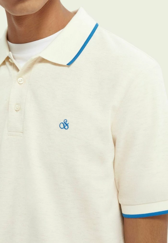 Scotch & Soda Polo - Ecru Melange 4 Scotch & Soda Polo - Ecru Melange – Image 4
