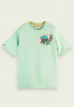 Scotch & Soda RELAXED FIT - T-shirt Imprimé - Mint -Scotch & Soda Soldes b74dd62b7b334eb48ddc7dc80c0d8c4e
