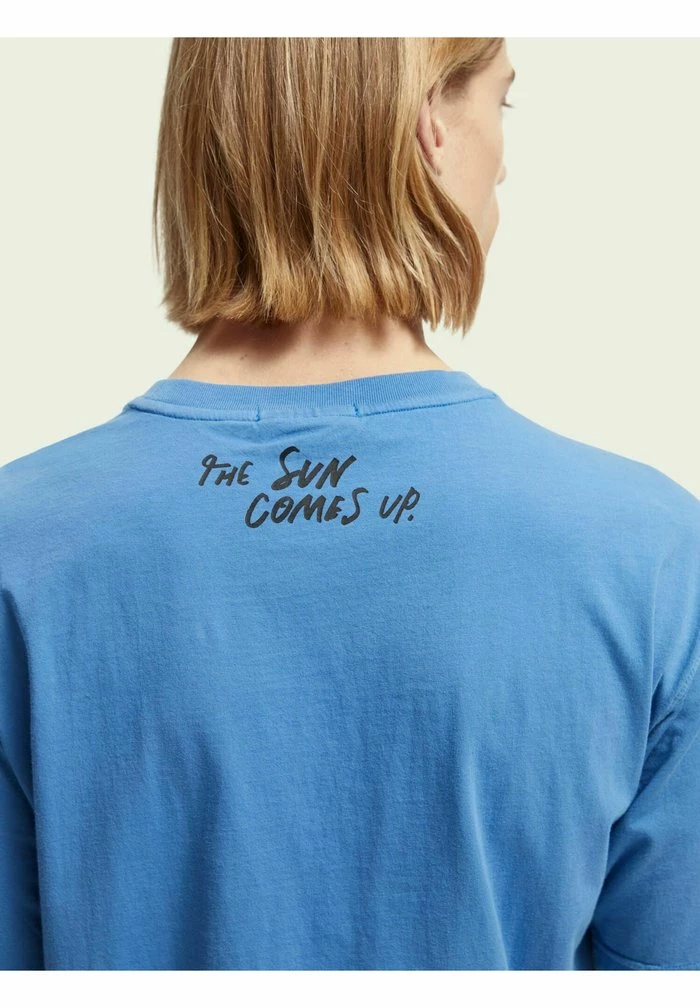 Scotch & Soda ABEL MACIAS - T-shirt Imprimé - Azure 4 Scotch & Soda ABEL MACIAS - T-shirt Imprimé - Azure – Image 4