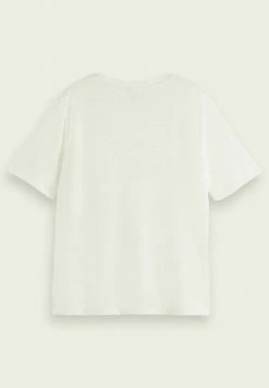 Scotch & Soda T-shirt Basique - Off White -Scotch & Soda Soldes b7e2776197cf4915824db4163b1cc975