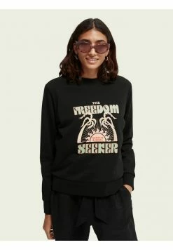 Scotch & Soda REGULAR-FIT GRAPHIC - Sweatshirt - Black