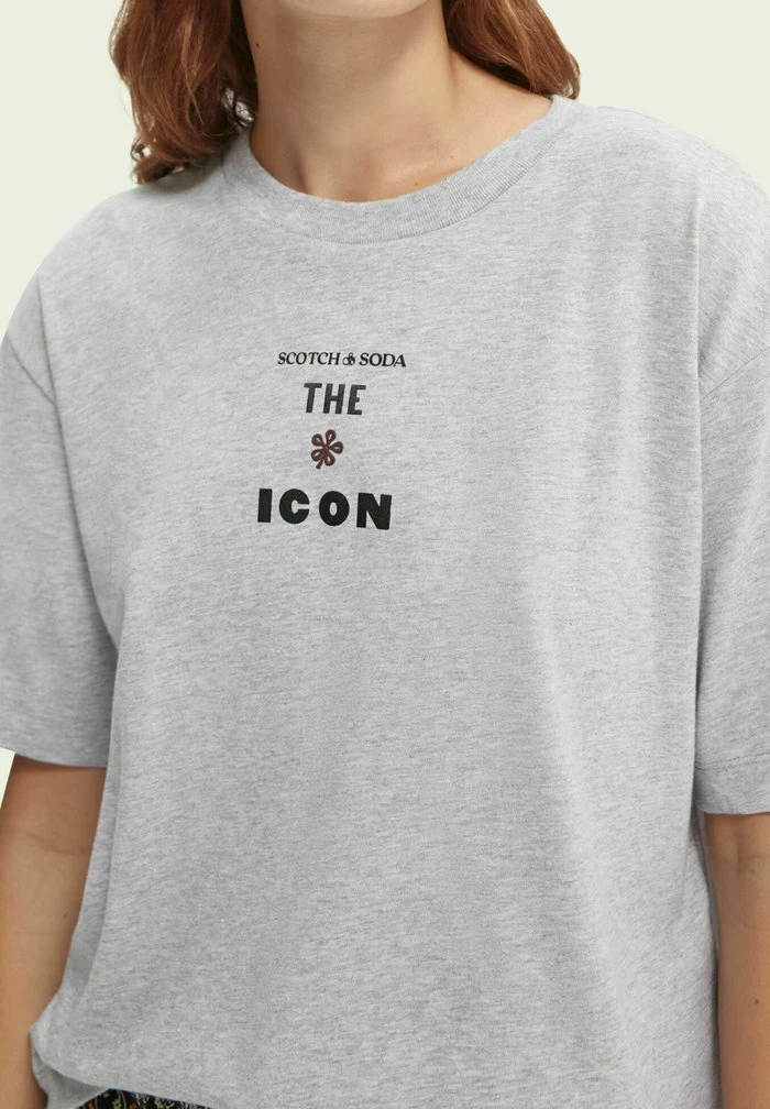 Scotch & Soda T-shirt Imprimé - Grey Melange 4 Scotch & Soda T-shirt Imprimé - Grey Melange – Image 4