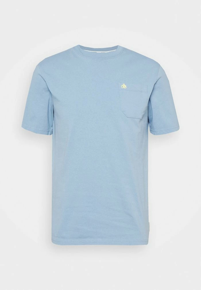 Scotch & Soda REGULAR FIT SHORT SLEEVED WITH CHEST POCKET - T-shirt Basique - Fifties Blue 4 Scotch & Soda REGULAR FIT SHORT SLEEVED WITH CHEST POCKET - T-shirt Basique - Fifties Blue – Image 4